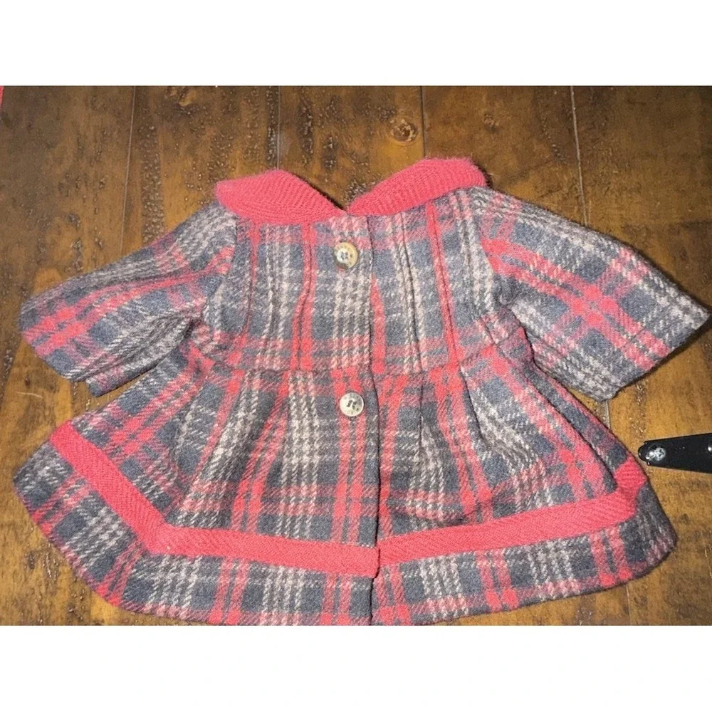 Boyds Bears Juniper J Bearsley Outfit Plaid Dress Red 2001 Retired - Picture 2 of 3